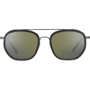 Boron - Shiny Black Acetate with Shiny Dark Gunmetal Metal. Serengeti