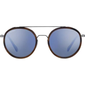 Geary - Brown Buffalo Acetate with Shiny Gunmetal Metal. Serengeti